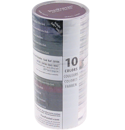 Набор ультрамягкой пастели PanPastel Colors Cold Dark 10 темных холодных цветов в контейнерах по 9 мл купить в художественном магазине ArtCraft.Space с доставкой по РФ и СНГ