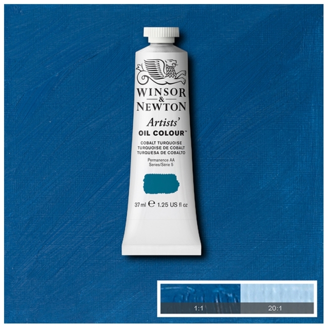 Масляные художественные краски, 37 мл, бирюзовый кобальт