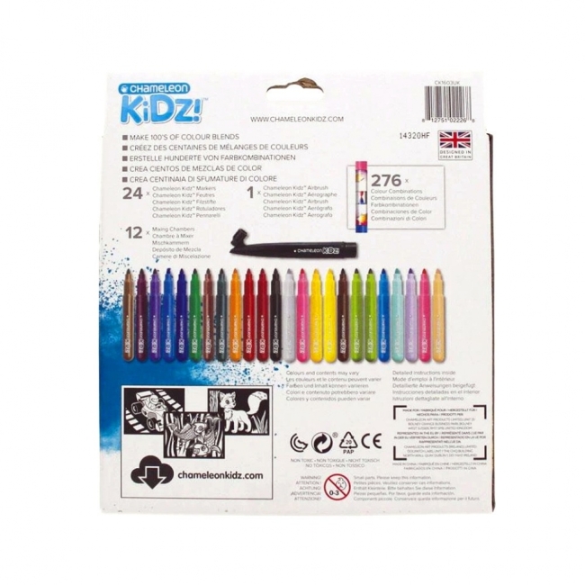 Набор для творчества  "Смешивание и спрей" 24 маркеров Chameleon,  1 "Воздушная кисть" - AIRBRUSH