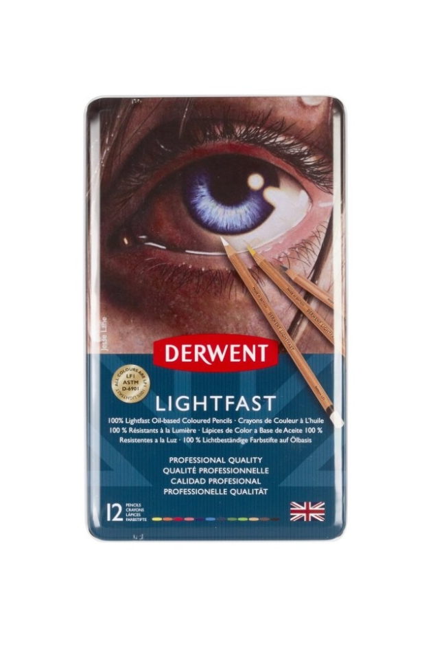 Набор цветных карандашей Lightfast 12 цветов в металлической упаковке купить в художественном магазине ArtCraft.Space с доставкой по всему миру