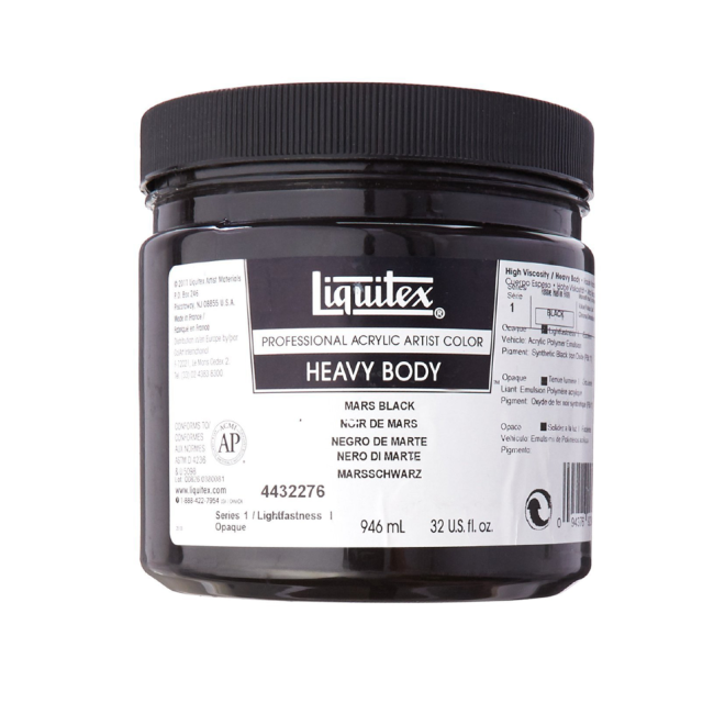 Краска акриловая Liquitex Рeavy Body №276 марс черный банка 946 мл купить в художественном магазине ArtCraft.Space с доставкой по всему миру