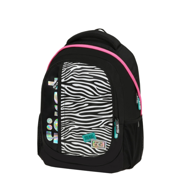 Рюкзак Forst F-Trend "Fashion zebra" 40*29*18см, 2 отделения, 3 кармана, эргономичная спинка