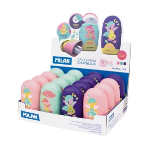 Ластик-точилка Milan Capsule Fairy Tale для стандартных карандашей 3 дизайна в ассортименте