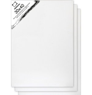 Набор холстов на подрамнике Малевичъ, хлопок 280 гр, 30x40 см, 3 шт