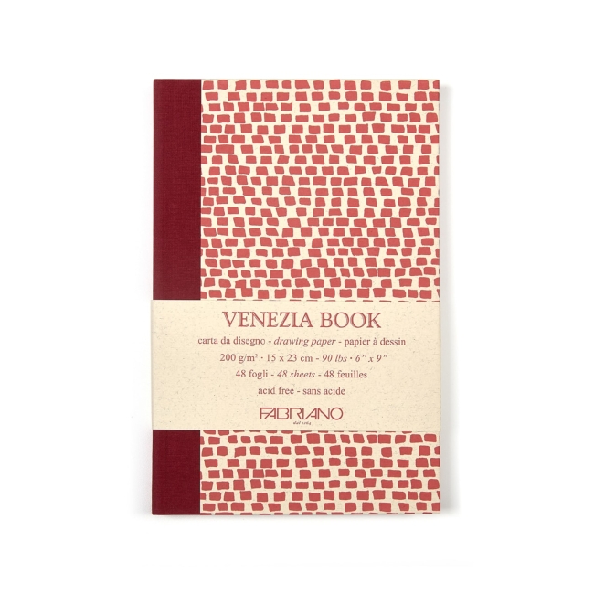 Блокнот для зарисовок Venezia Book 200г/м.кв 15*23см мелкозернистая 48л (портрет),