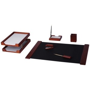 Набор настольный Delucci 6 предметов, темно-коричневый орех