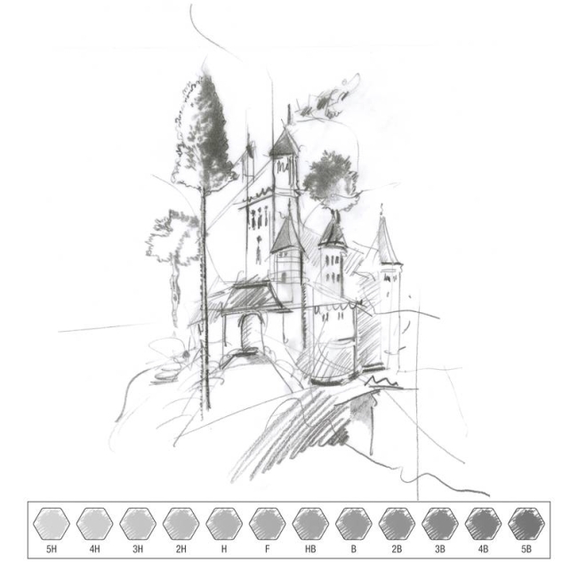 Набор чернографитных карандашей Faber-Castell 9000 Design Set 12 штук в пенале купить в магазине ArtCraft.Space с доставкой по всему миру