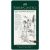 Набор чернографитных карандашей Faber-Castell 9000 Design Set 12 штук в пенале купить в магазине ArtCraft.Space с доставкой по всему миру