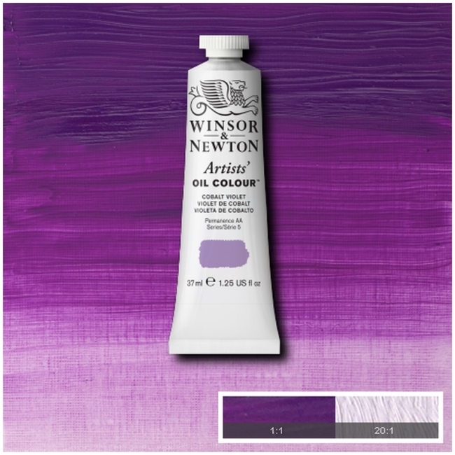 Масляные художественные краски, 37 мл, фиолетовый кобальт