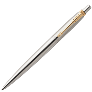 Ручка шариковая Parker "Jotter Stainless Steel GT" синяя, 1,0мм, кнопочн., подар. уп.