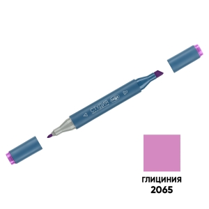 Маркер двусторонний для скетчинга Гамма "Студия", корпус трехгранный, пулевид./клиновид. наконечники, глициния