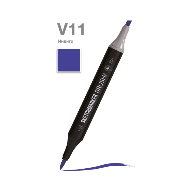 Маркер SKETCHMARKER Brush двухсторонний на спирт.основе цв.V11 Индиго