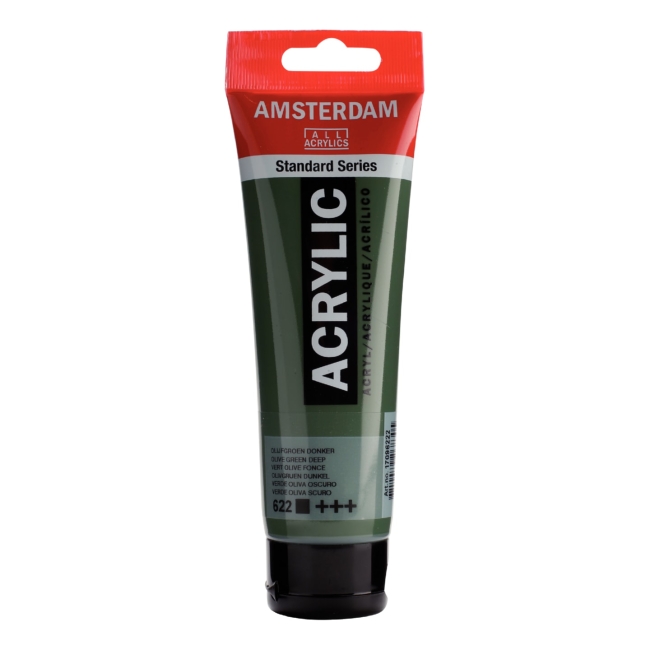 Краска акриловая Amsterdam туба 120мл №622 Зеленый оливковый насыщенный