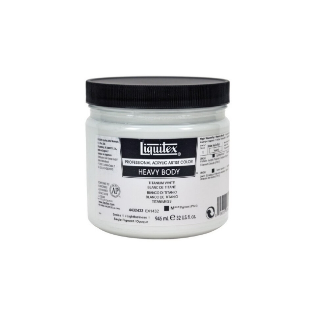 Краска акриловая Liquitex Рeavy Body №432 белила титановые банка 946 мл купить в художественном магазине ArtCraft.Space с доставкой по всему миру