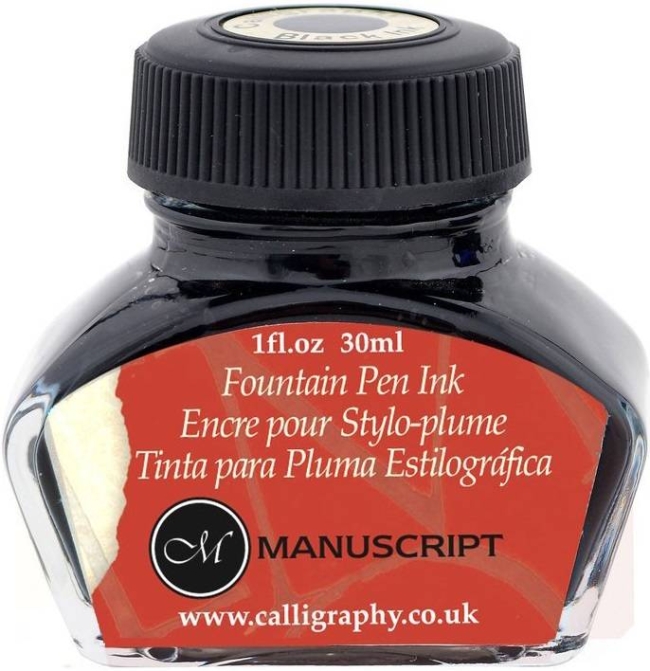Чернила для перьевых ручек Manuscript Fountain Pen Ink 30 мл черные купить в магазине ArtCraft.Space с доставкой