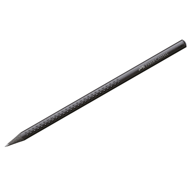 Карандаш ч/г Faber-Castell "Grip" B, черное дерево, трехгранный, заточен.