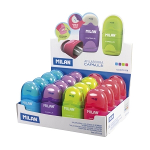 Ластик-точилка Milan Capsule для стандартных карандашей цвета ассорти