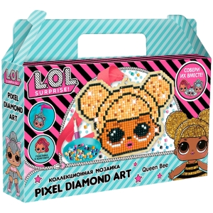Аппликация-магнит из алмазной мозаики LOL surprise "Queen Bee", 11,12*8,61см
