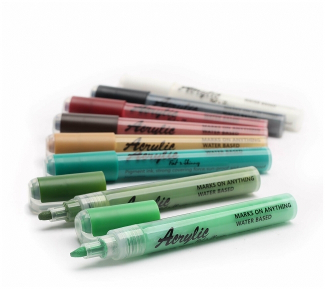 Fat&Skinny набор маркеров акриловых 5 мм / 2 мм forest 8 шт