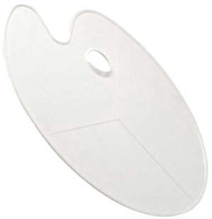 Пластиковая овальная палитра без ячеек (Размер 43х30 см)