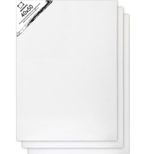 Набор холстов на подрамнике Малевичъ, хлопок 280 гр, 40x50 см, 3 шт