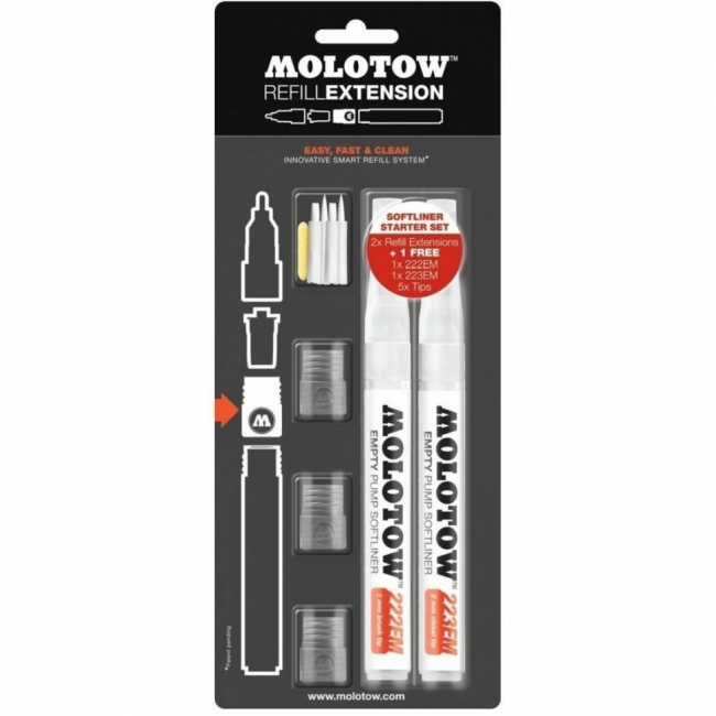 Molotow Набор маркеров Extension Softliner 222-223EM 200505