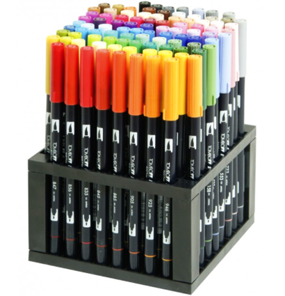 Купить набор брашпенов Tombow ABT Dual Brush Pen 96 Full (вся палитра) - 96 брашпенов с подставкой в интернет-магазине товаров для скетчинга и рисования ArtCraft.Space