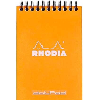 Блокнот Rhodia Classic, 105х148 мм, оранжевый, мягкая обложка, точка, 80л, белый, микропе, , шт,