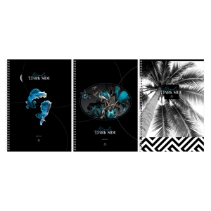 Тетрадь 96л., А4, клетка, на гребне BG "Dark miracle", выб. лак