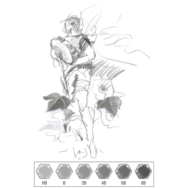 Набор чернографитных карандашей Faber-Castell 9000 Design Set 6 штук в пенале купить в магазине ArtCraft.Space с доставкой по всему миру Набор чернографитных карандашей Faber-Castell 9000 Design Set 6 штук в пенале купить в магазине ArtCraft.Space с доставкой по всему миру