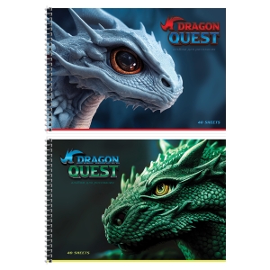Альбом для рисования 40л., А4, на гребне ArtSpace "Рисунки. Поиски дракона"