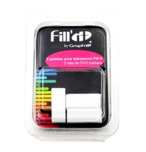 Набор наконечников для маркера 3шт широкие 10мм в блистере