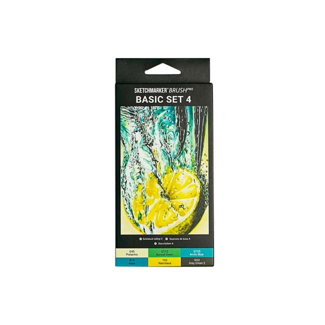 Набор маркеров SKETCHMARKER Brush Basic 4 6шт