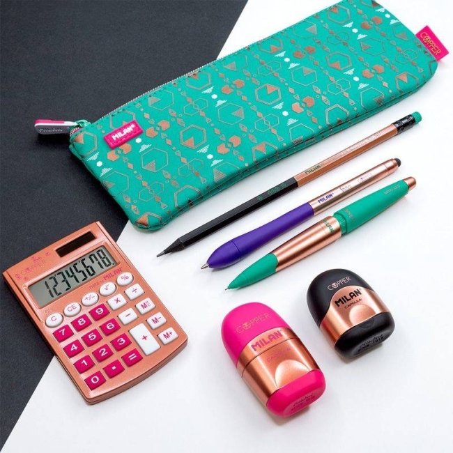 Точилка для карандашей MILAN CAPSULE Copper пластик, цвета в ассортименте