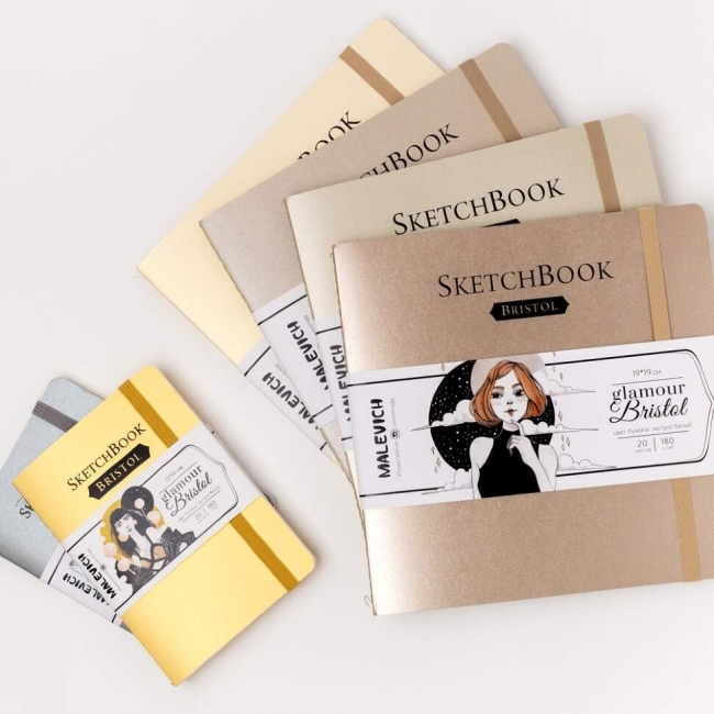 Скетчбук Малевичъ Bristol Glamour золотой для маркеров и графики А6 / 20 листов / 180 гм купить в магазине маркеров и скетчбуков ArtCraft.Space с доставкой по РФ и СНГ Скетчбук Малевичъ Bristol Glamour золотой для маркеров и графики А6 / 20 листов / 180 гм купить в магазине маркеров и скетчбуков ArtCraft.Space с доставкой по РФ и СНГ