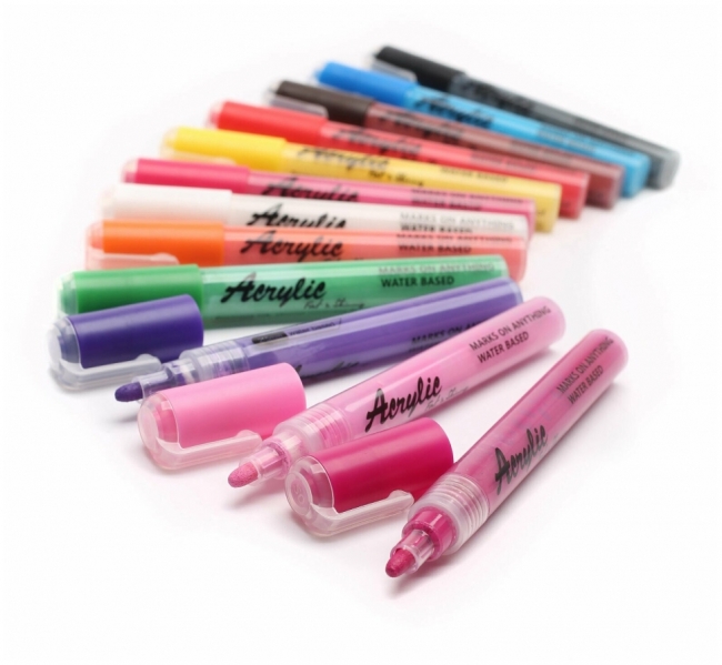 Fat&Skinny набор маркеров акриловых 5 мм / 2 мм main 12 шт