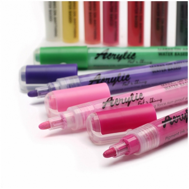 Fat&Skinny набор маркеров акриловых 5 мм / 2 мм main 12 шт