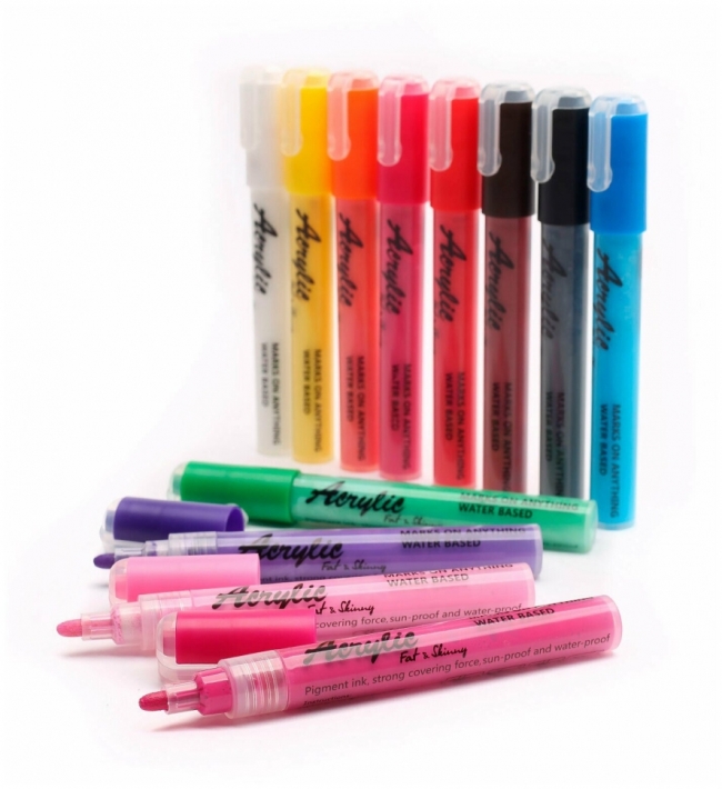 Fat&Skinny набор маркеров акриловых 5 мм / 2 мм main 12 шт