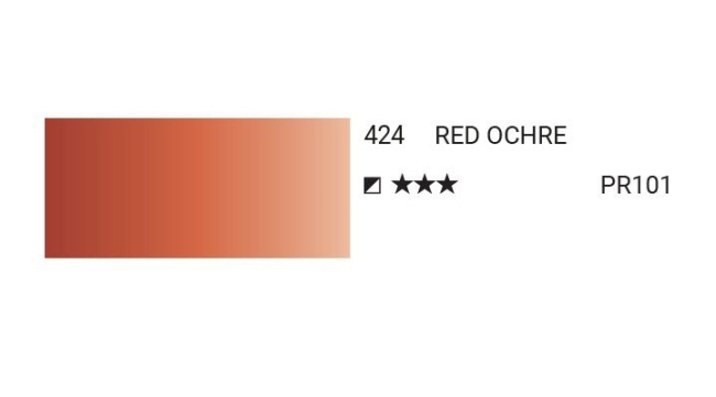 Краска акварельная SH WATER COLOR PRO туба 7,5мл №424 охра красная 7,5 мл  3шт/упак,