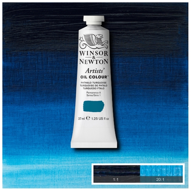Масляные художественные краски, 37 мл, фтало бирюзовый