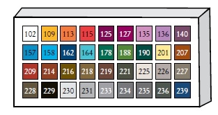 Наполнение для дисплея "PASTEL СARRE" (СС983 00), 36 дополнительных цветов сухой необоженной пастели по 12 шт.
