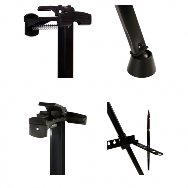 Мольберт алюминиевый переносной с полкой и держателем для кистей Гамма "Студия" 110*106*184см, с чехлом Мольберт алюминиевый переносной с полкой и держателем для кистей Гамма "Студия" 110*106*184см, с чехлом