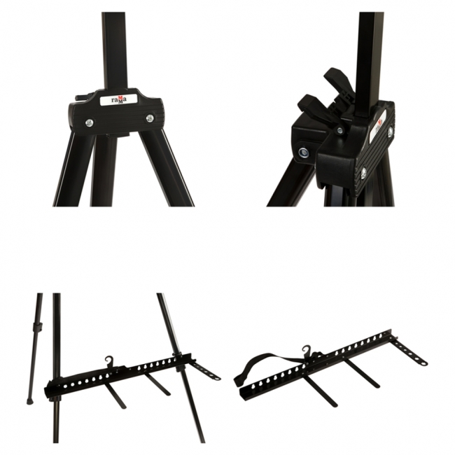 Мольберт алюминиевый переносной с полкой и держателем для кистей Гамма "Студия" 110*106*184см, с чехлом Мольберт алюминиевый переносной с полкой и держателем для кистей Гамма "Студия" 110*106*184см, с чехлом