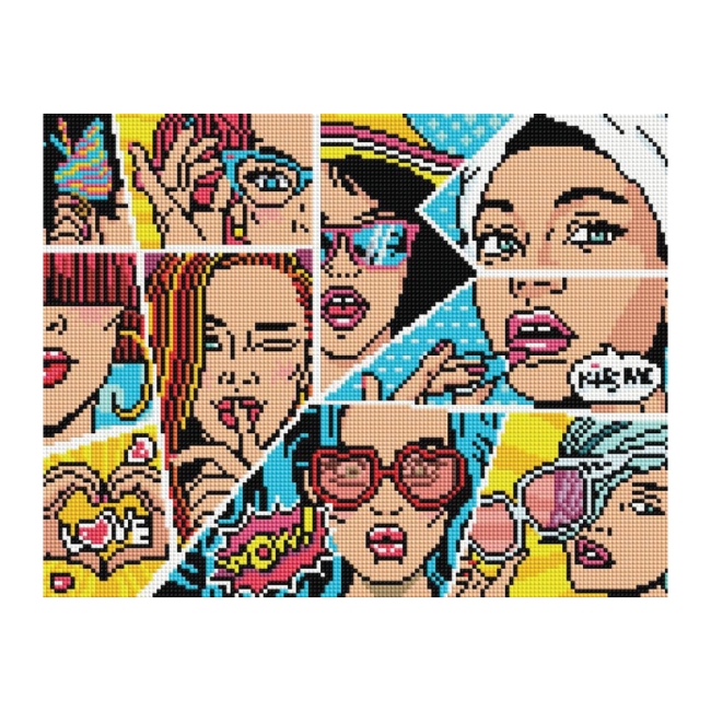 Алмазная мозаика ТРИ СОВЫ "Wow. Comics", 30*40см, холст, картонная коробка с пластиковой ручкой Алмазная мозаика ТРИ СОВЫ "Wow. Comics", 30*40см, холст, картонная коробка с пластиковой ручкой