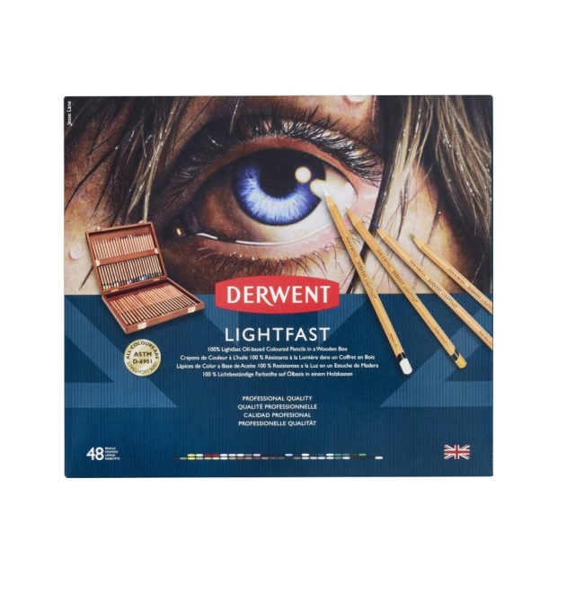 Набор цветных карандашей Lightfast 48 цветов в деревянной упаковке купить в художественном магазине ArtCraft.Space с доставкой по всему миру