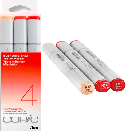 Набор маркеров Copic Sketch "Blending Trio 4" оттенки для создания градиента (красные) купить в художественном магазине ArtCraft.Space с доставкой по РФ и СНГ