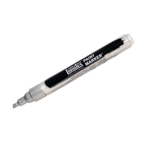 Маркер акриловый Liquitex "Paint marker Fine" 2 мм, скошенный, насыщенное серебро