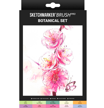 Набор 10 маркеров Sketchmarker Brush Pro "Ботаника" альбом, линер купить в магазине маркеров ArtCraft.Space с доставкой по всему миру