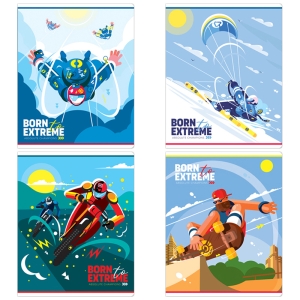 Тетрадь 48л., А5, клетка ArtSpace "Спорт. Born to extreme", эконом