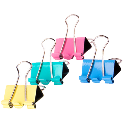 Зажимы для бумаги или скетчбука Office Space 12 штук размер 19 мм (пастельные цвета) купить в магазине ArtCraft.Space с доставкой по всему миру